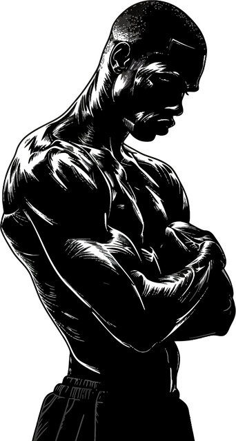 Free boxing fighter pose vector