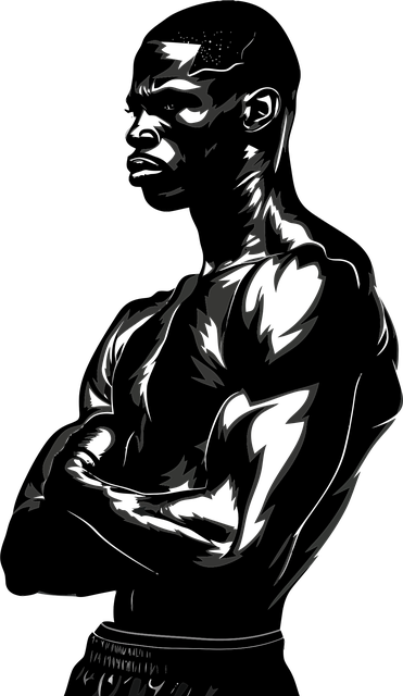 Free boxing fighter pose vector