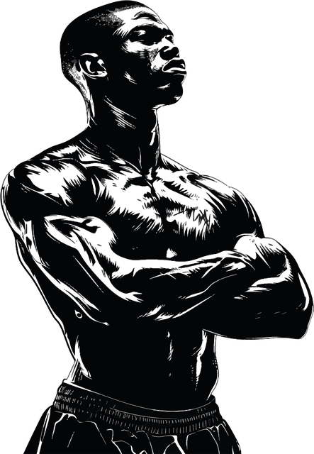 Free boxing fighter pose vector