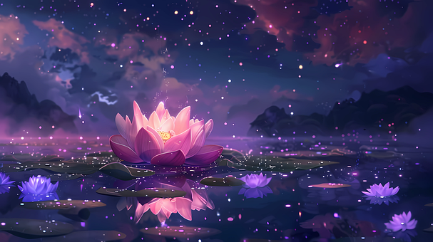 Lotus, Nat, Natur, Bro, Galakse, Lys
