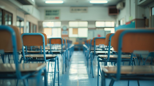 Free ai generated classroom empty illustration