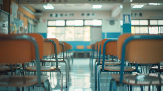 Free classroom empty chairs illustration