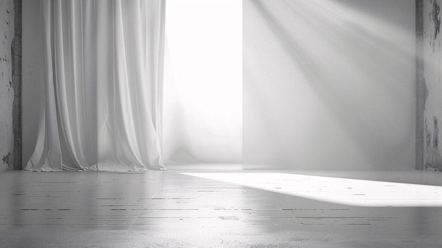 Free white corridor minimalist illustration
