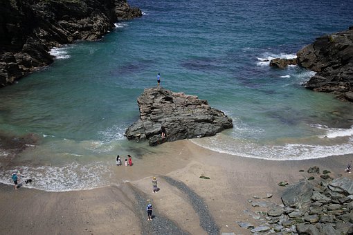 Ocean, Cornwall, Marea Britanie, Pietre