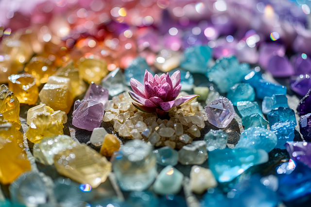 Free minerals bloom pink illustration