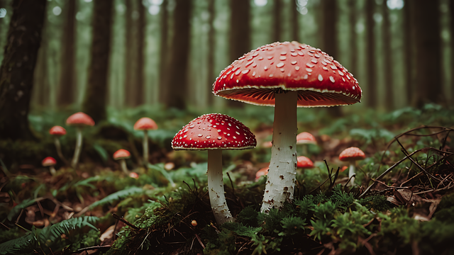 Download free HD stock image of Ai Generated Toadstool Free ai generated toadstool fall illustration