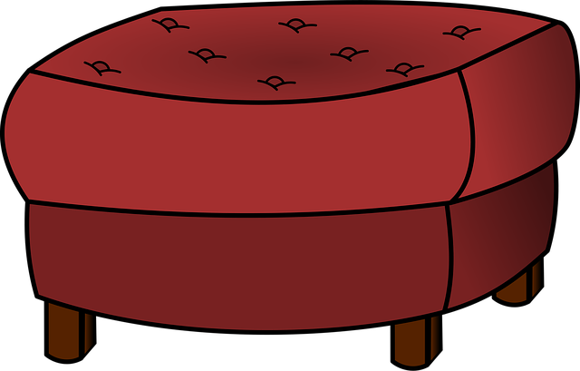 Free ottoman pouf furniture vector