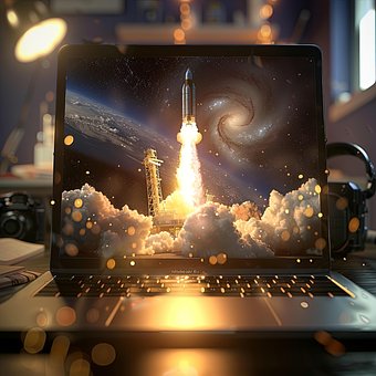 Starten, Rakete, Technologie, Rechner