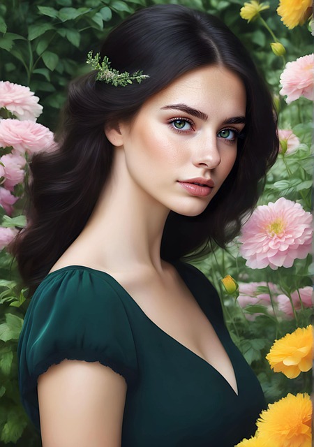 Free ai generated woman nature illustration