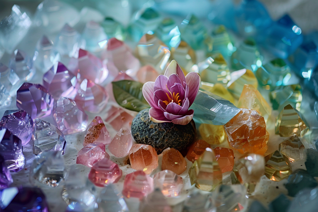 Free ai generated minerals crystals illustration
