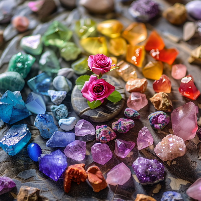 Free ai generated minerals crystals illustration