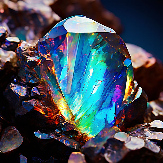 Free opal crystal colorful illustration