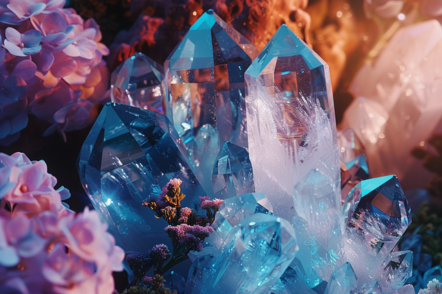 Free ai generated crystals minerals illustration
