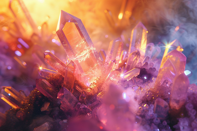 Free ai generated crystals minerals illustration