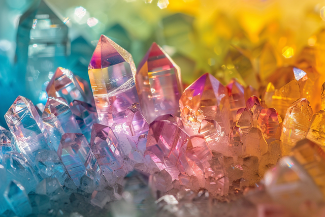 Free ai generated crystals minerals illustration