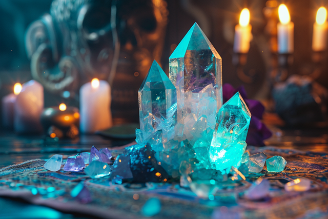 Free ai generated crystals minerals illustration
