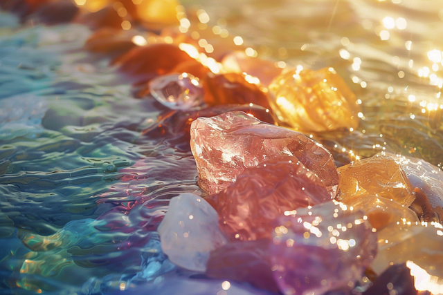 Free ai generated crystals minerals illustration