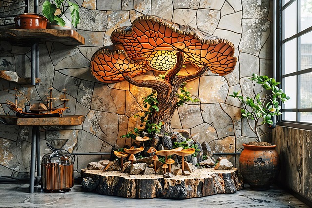 Free ai generated tree mushroom illustration