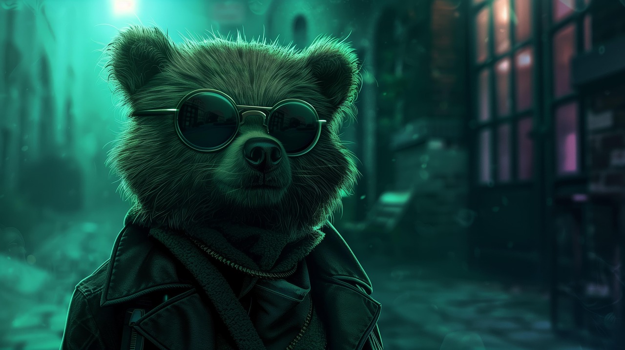 Download free HD stock image of Ai Generated Bear Free ai generated bear investigator illustration