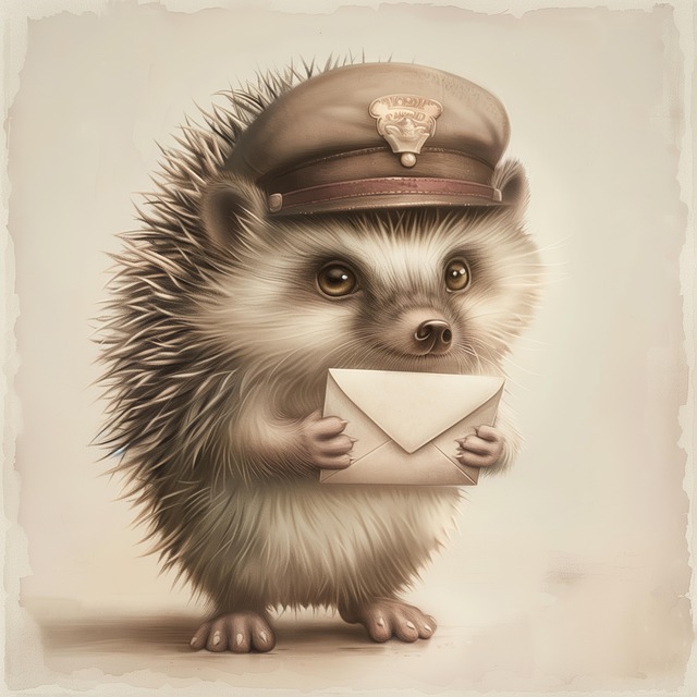 Igel, Postbote, Brief, Hintergrundbild