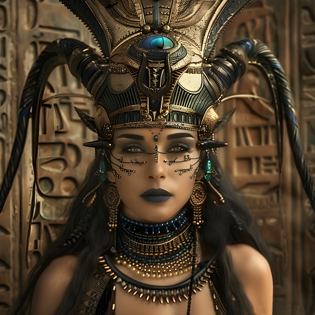 Free ai generated hathor egypt illustration