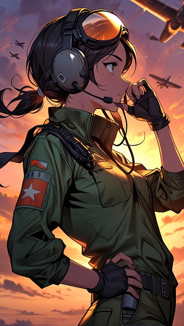 Free ai generated woman airplane illustration