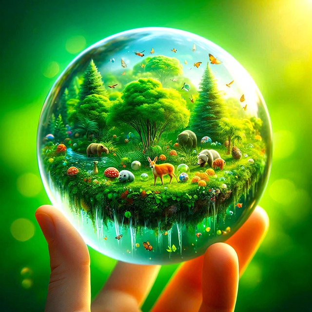 Free ai generated glass ball ball illustration