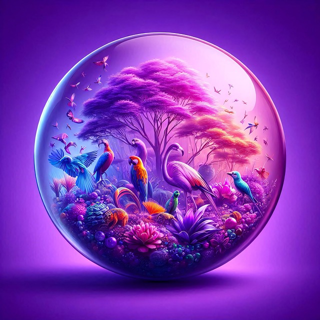 Free ai generated glass ball glass illustration