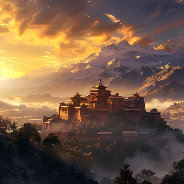 Free ai generated tibetan buddhism illustration