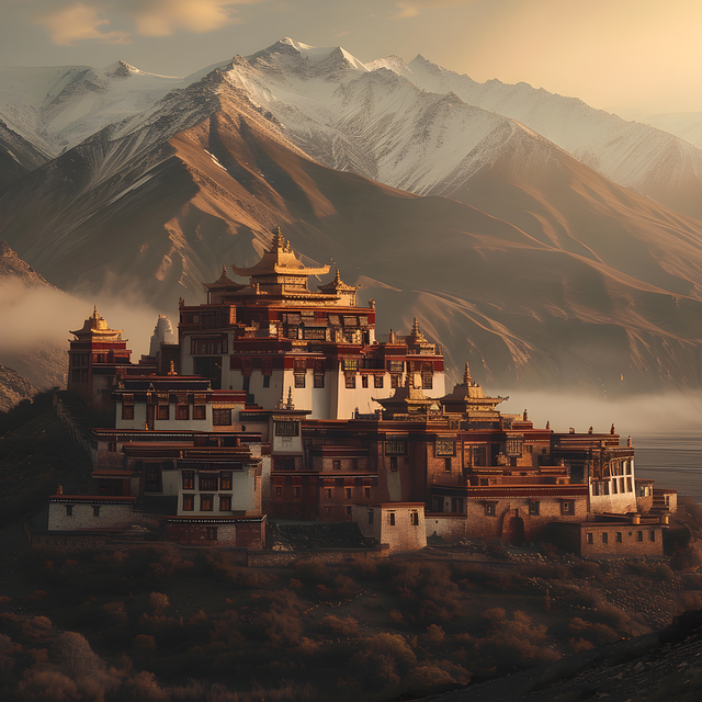 Free ai generated tibetan buddhism illustration