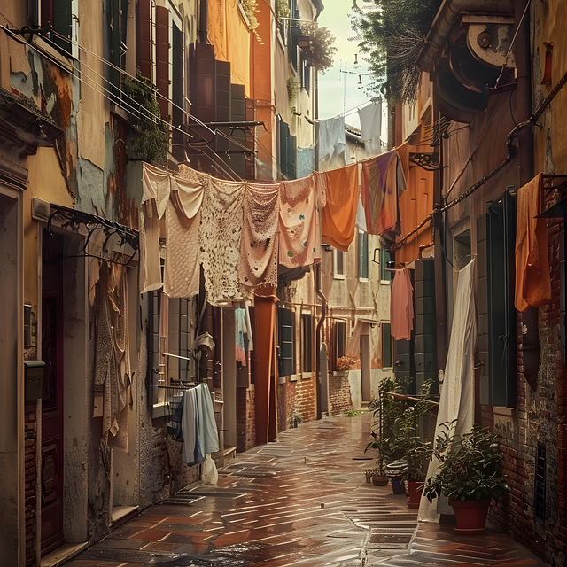 Free ai generated street naples illustration