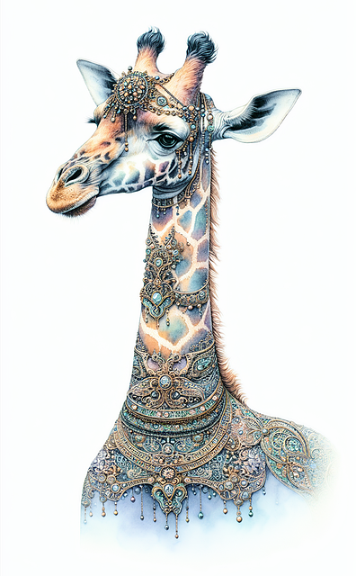 Free giraffe nature wildlife illustration