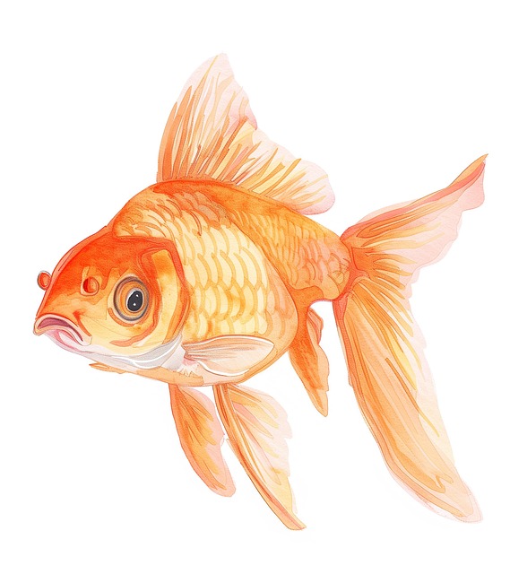 Free goldfish orange fish illustration