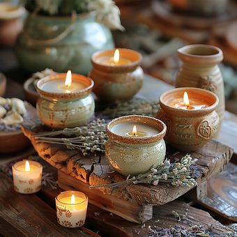 Free Candles Meditation illustration and picture
