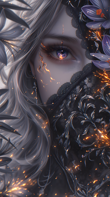 Free girl woman gothic illustration