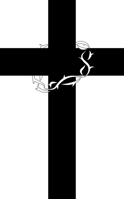 Free Cross Thorns vector and picture