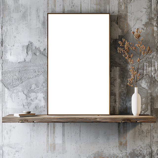 Free minimalist frame shelf illustration
