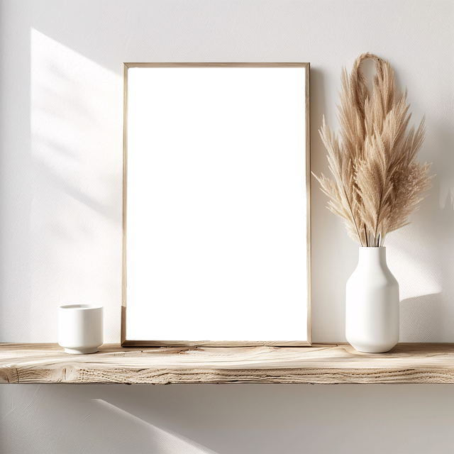 Free minimalist frame shelf illustration