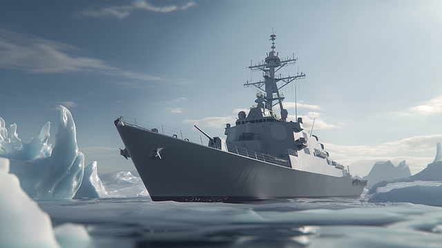 Free boat military pack ice illustration