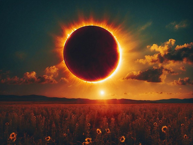 Eclipse, Cielo Nocturno, Sol, Naturaleza