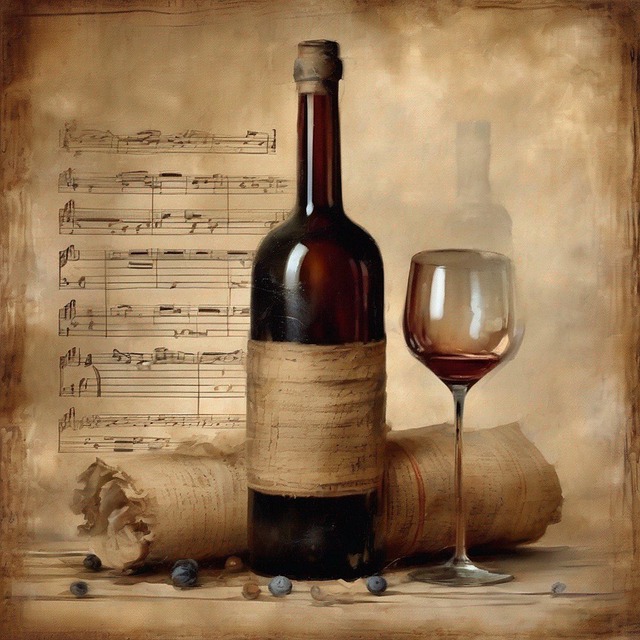 Vin, Glas, Flaske, Musik, Notation