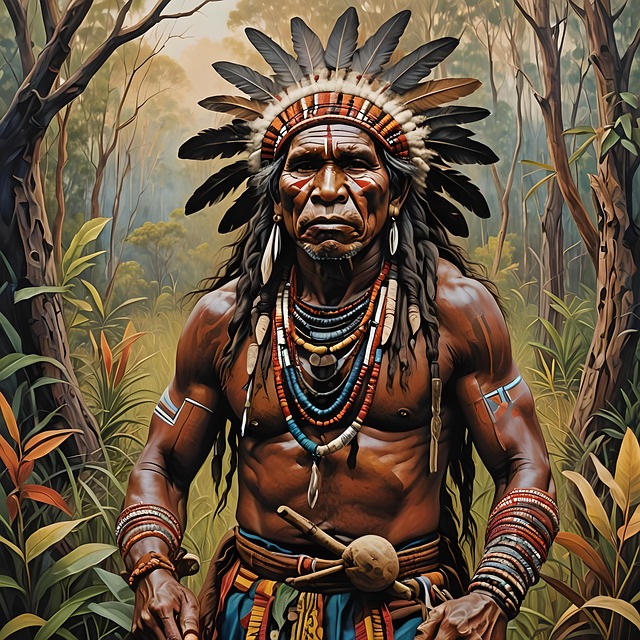 Free native bushman wilderness illustration