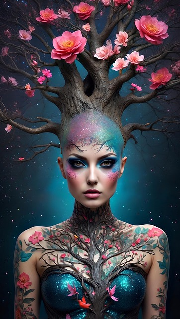 Femeie, Tatuaje, Frumuseţe, Flori