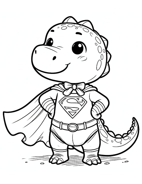 Free ai generated dino superhero illustration