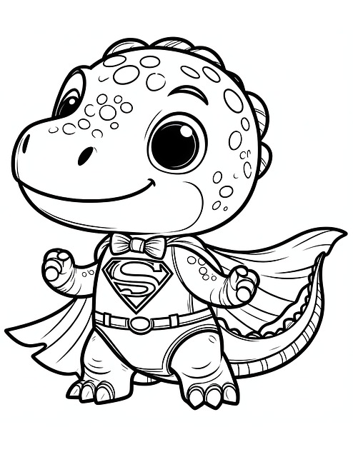 Free ai generated dino superhero illustration