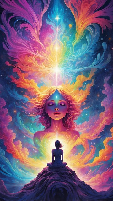 Free dreamy euphoria calming illustration