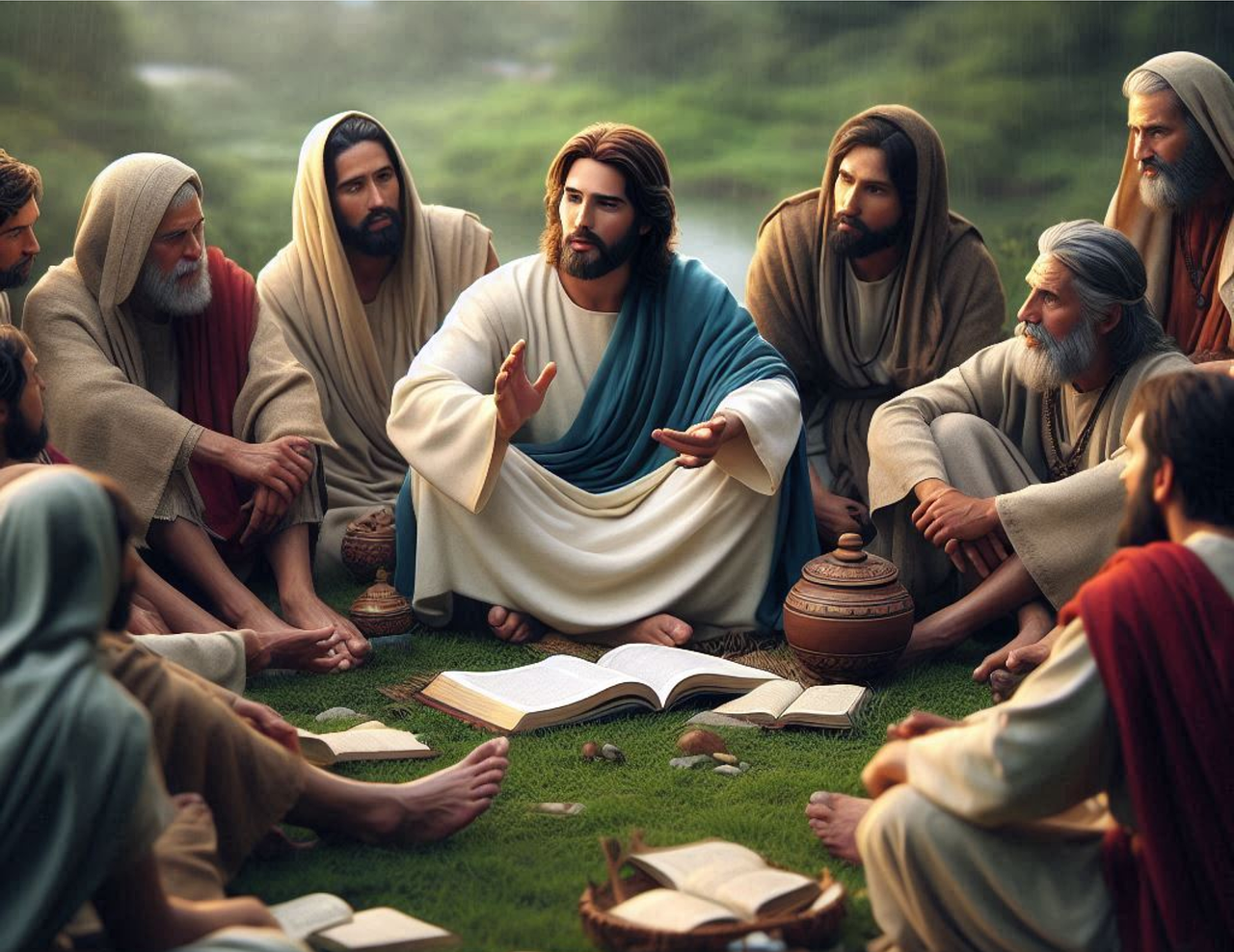 Download Jesus Teaching Disciples Royalty Free Stock Illustration 