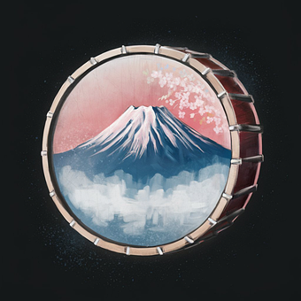 Mount Fuji, Traditionel Japansk Tromme