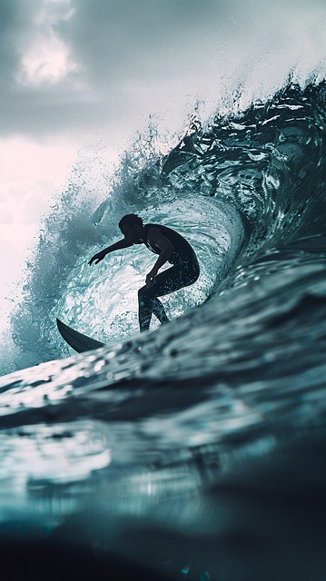 Free surfer waves nature illustration