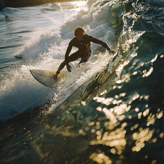 Free waves activity surfer illustration